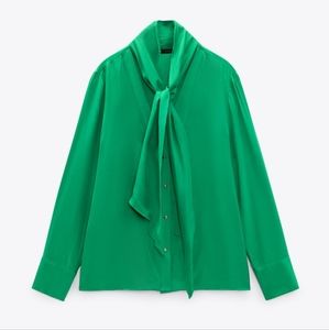 Zara blouse with tied bow